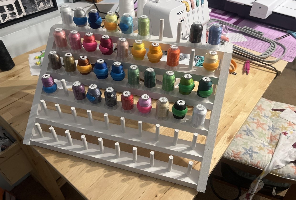 Embroidery Spool Holder - student project