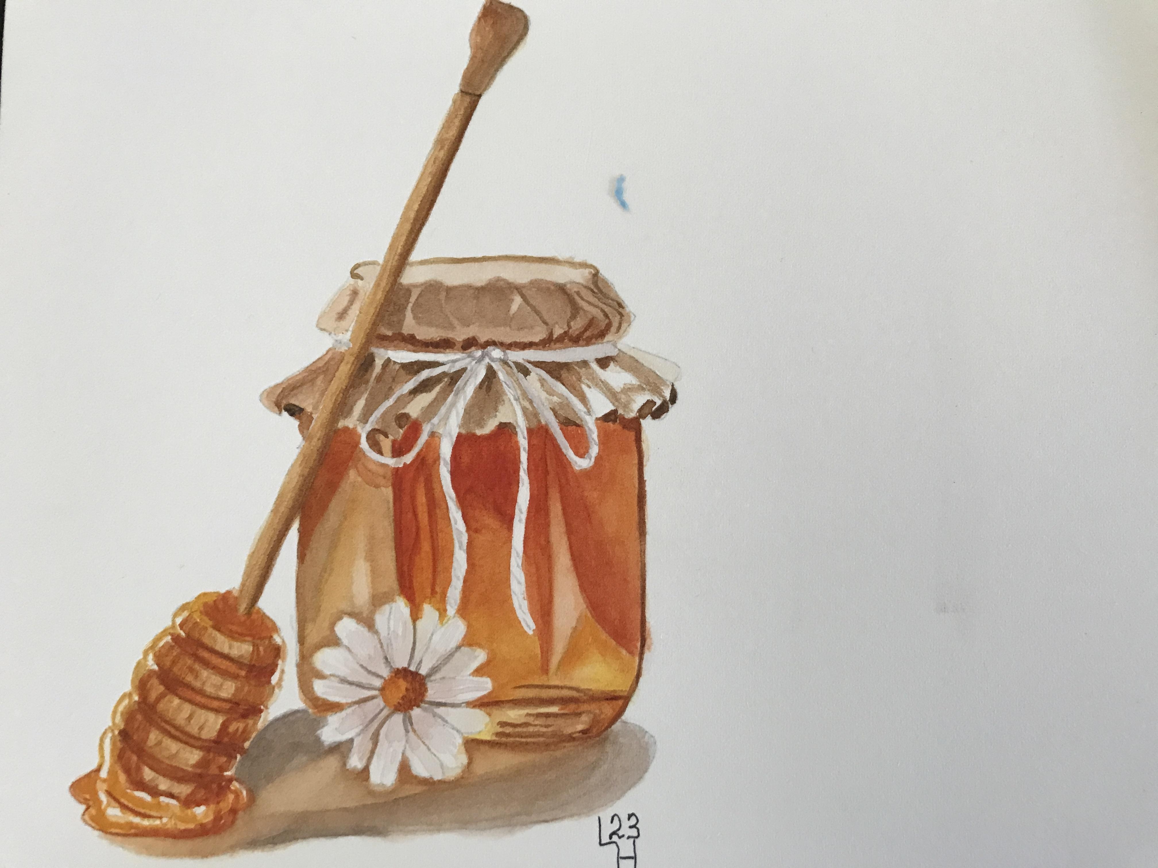 Rustic Honey Jar - student project