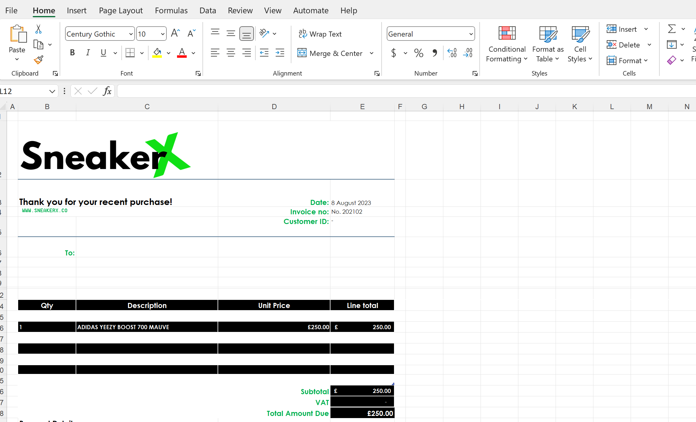 SneakerX - student project