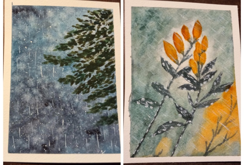 Watercolor Rainfall