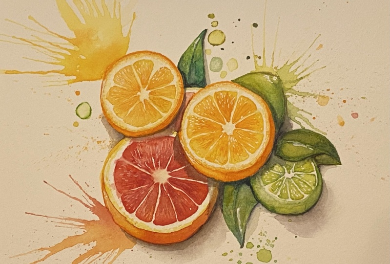 Citrus. Aquarel.