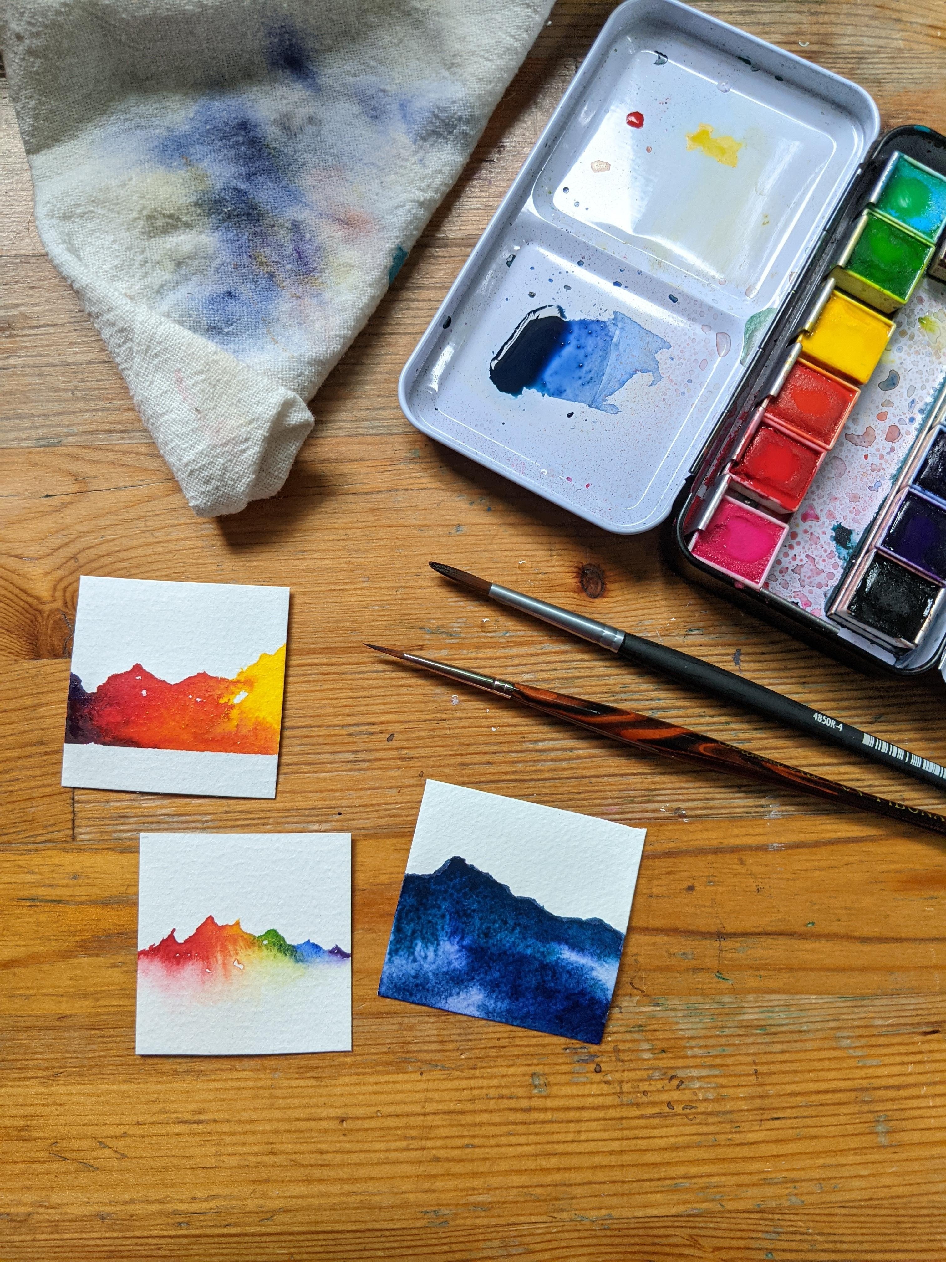 Tiny colorful mountains - student project