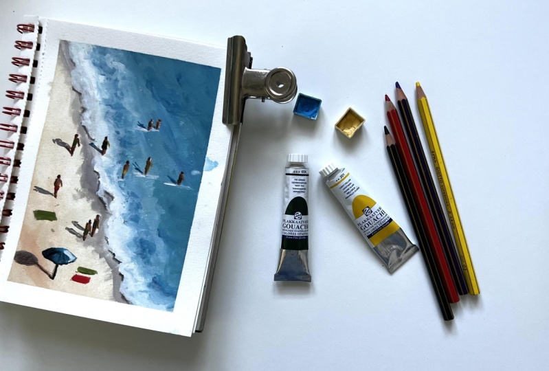 Mixed Media Beach