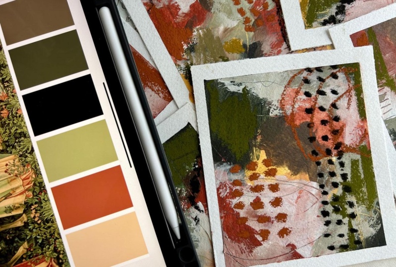 Brushing Through History: Abstract Painting with Historical Color Palettes