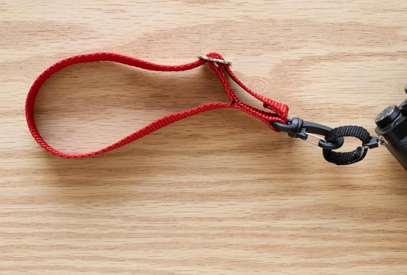 Don't throw out the extra webbing. . .  Make a Wrist Strap!