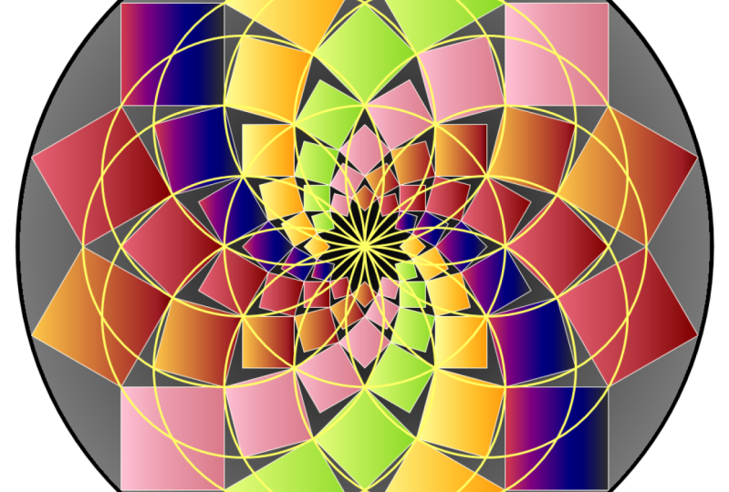 Mandala of Spiralling Squares