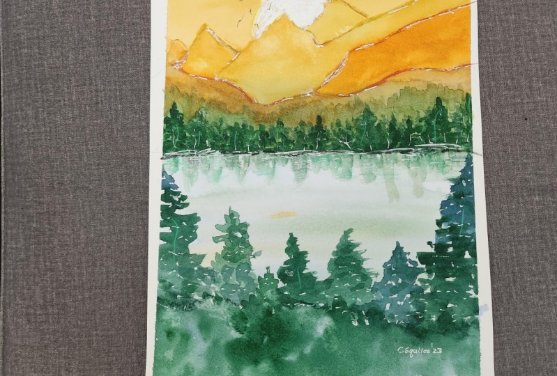 Sunset mountains