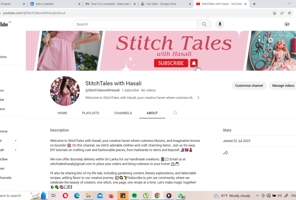 Stitch Tales with Hasali