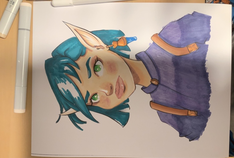 Coloring with Copic markers