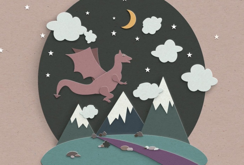 Paper-cut Dragon