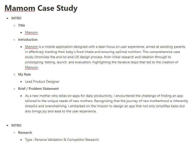 MaMom - student project
