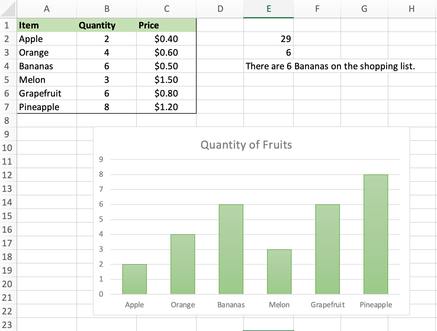 Excel for Beginners Project