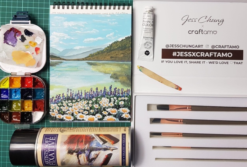 J. Chung Gouache Landscape Project by Miklos