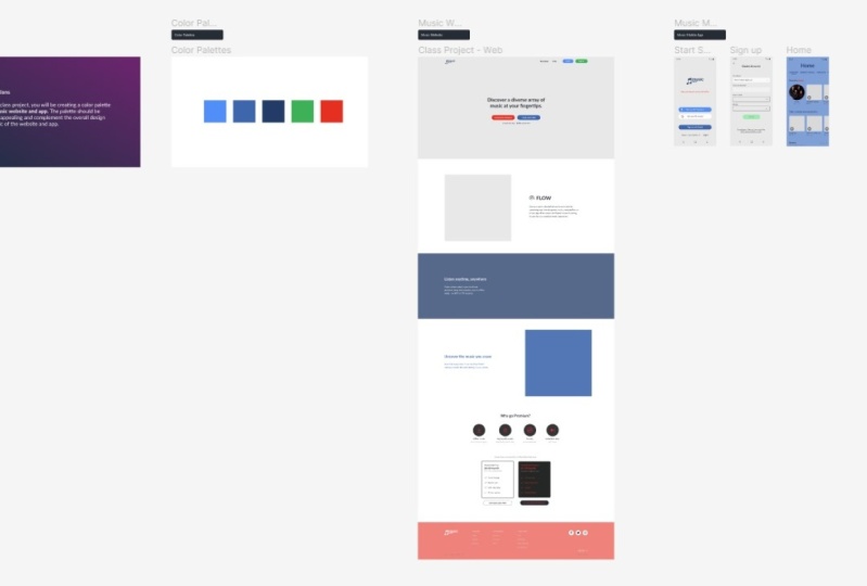 Music Website color Palette