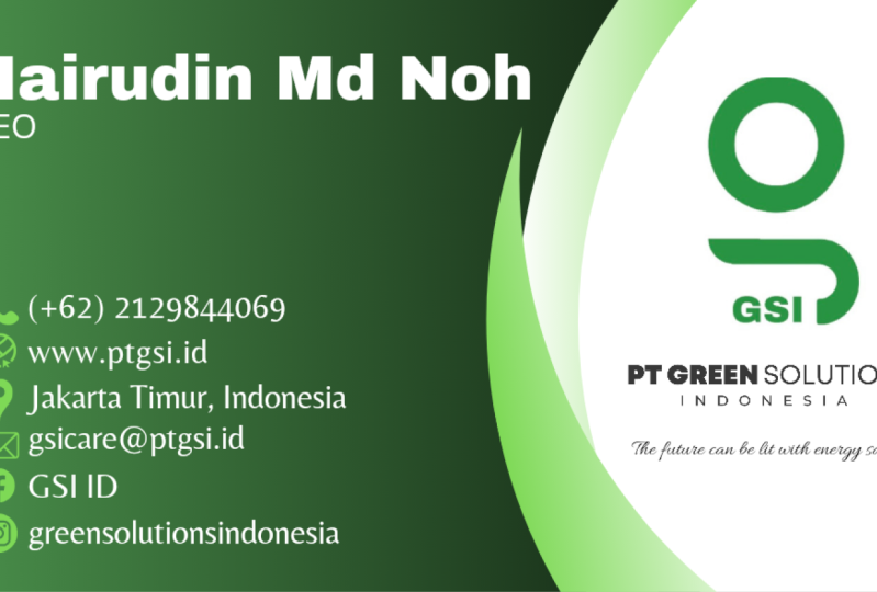 Business Card for Green Solutions Company