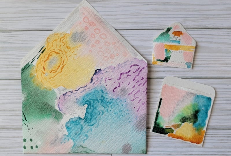Watercolor envelope