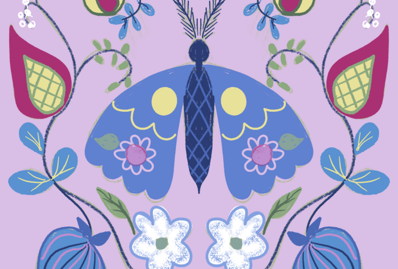 Folk Art Moth