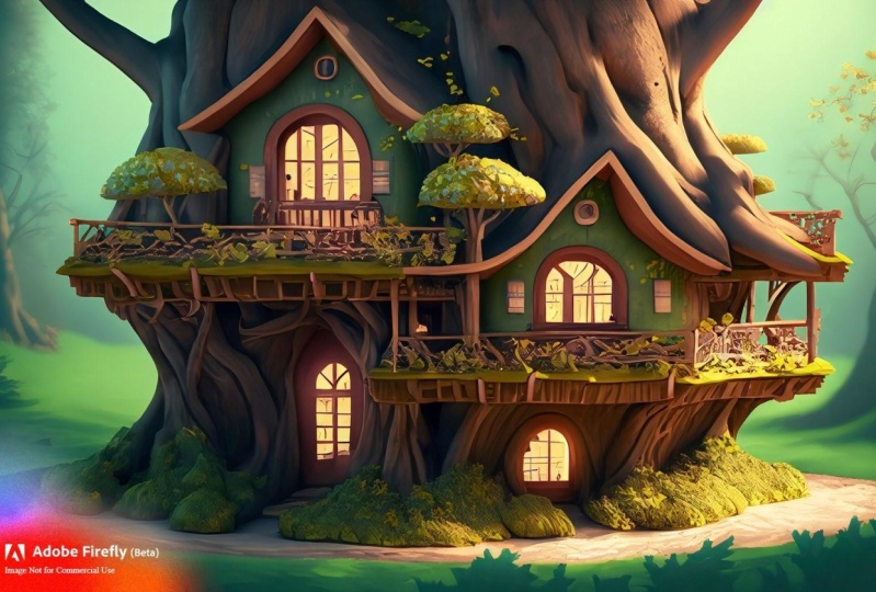 A Tree House in The Forest