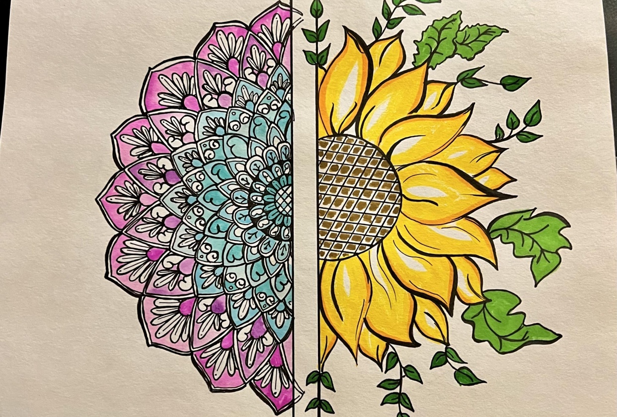 Floral mandala - student project