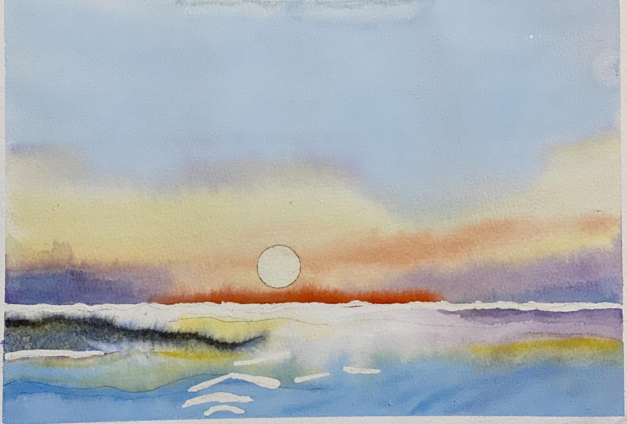 Seascape Sunset - student project