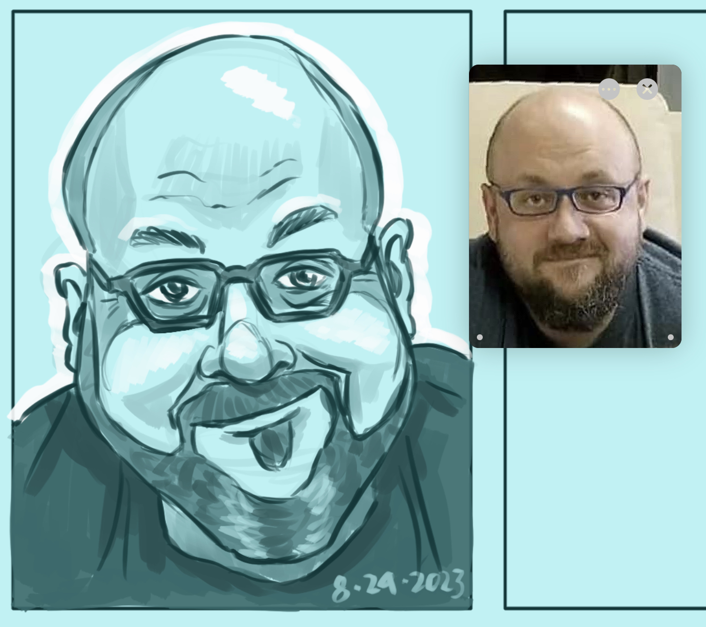 Self-portrait caricature - student project