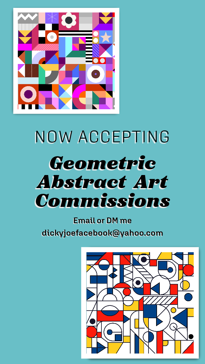 Abstract Art Commissions Poster - student project