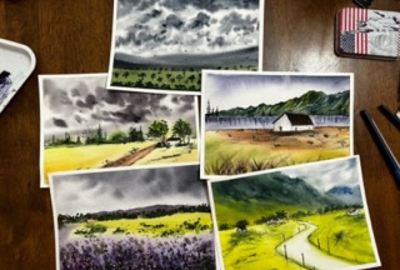 Postcard landscape with Shreya