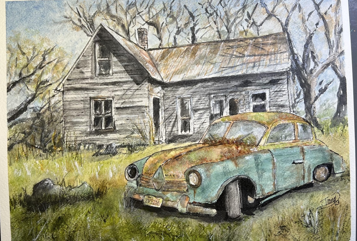 Abandoned House & Car - student project