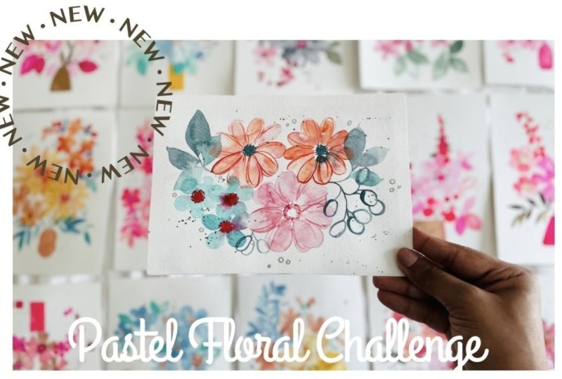 Pastel Florals for Beginners : 15 Day Watercolor Challenge