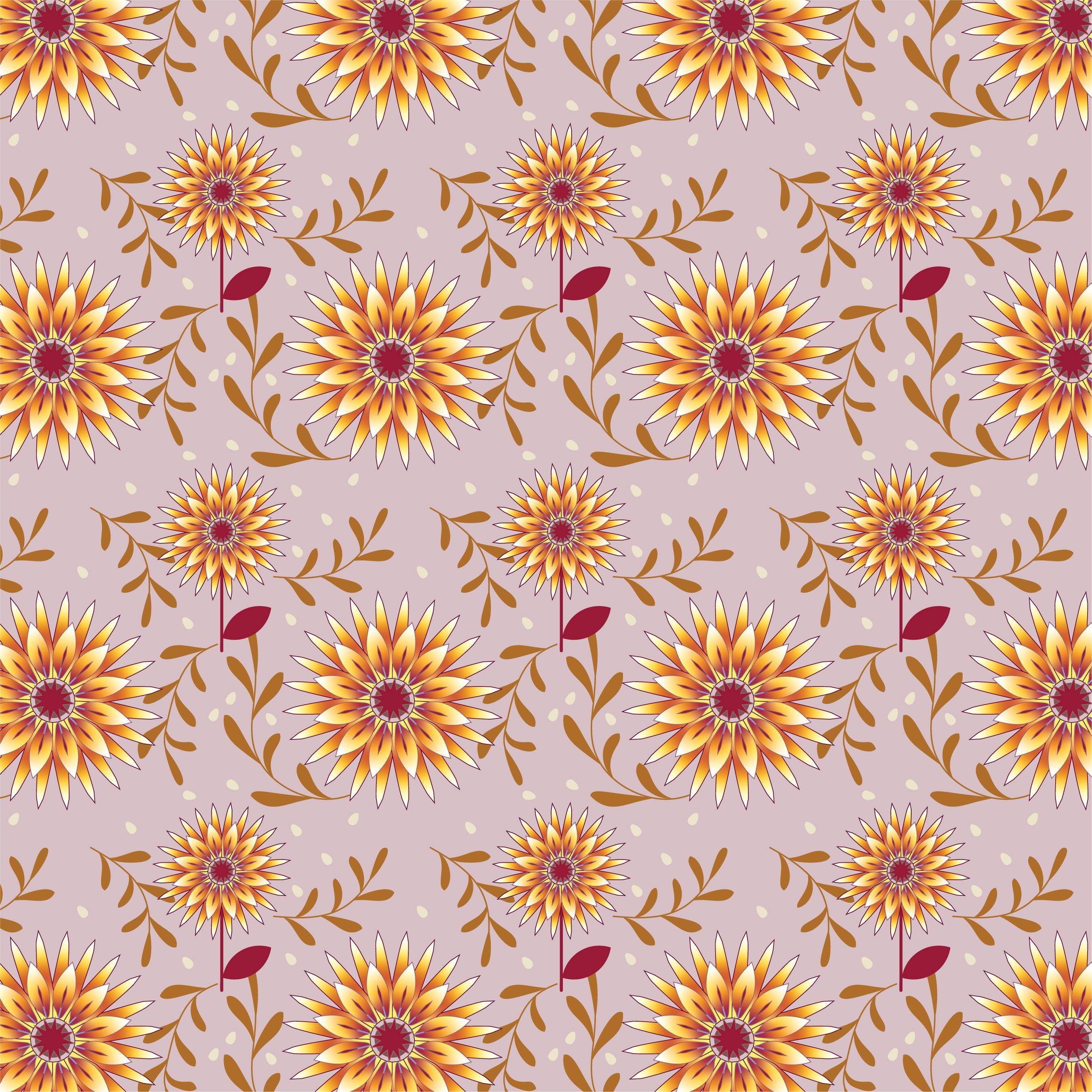 Burgundy Sunflower - student project