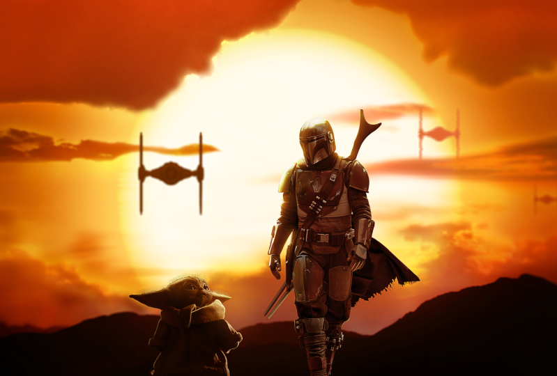 Matte Painting Mandalorian Scene