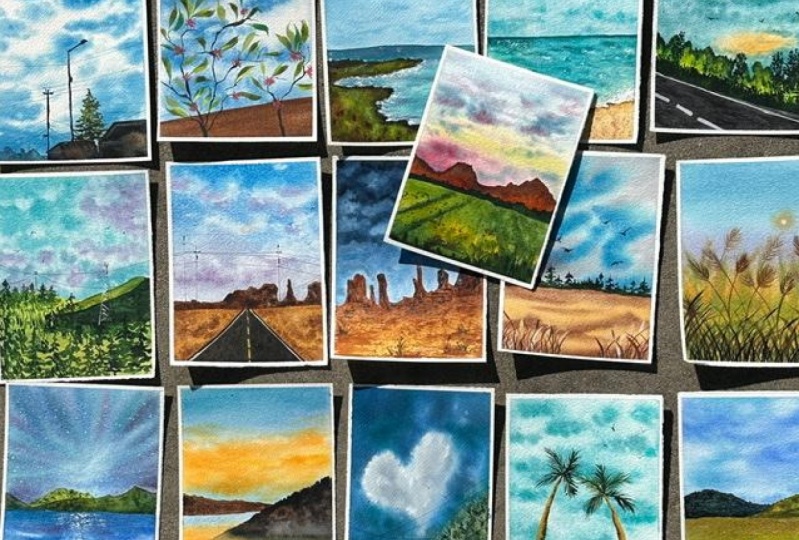 Painting Tranquil Blue Skies
