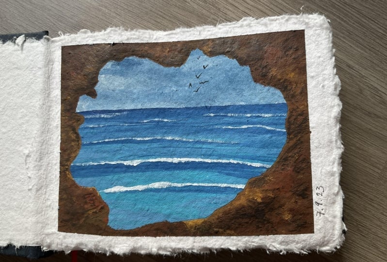 Rock peep hole