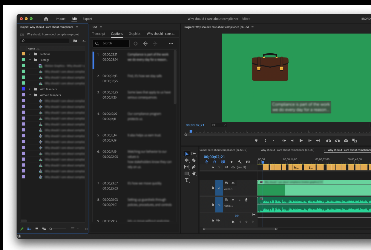 Creating Captions - student project