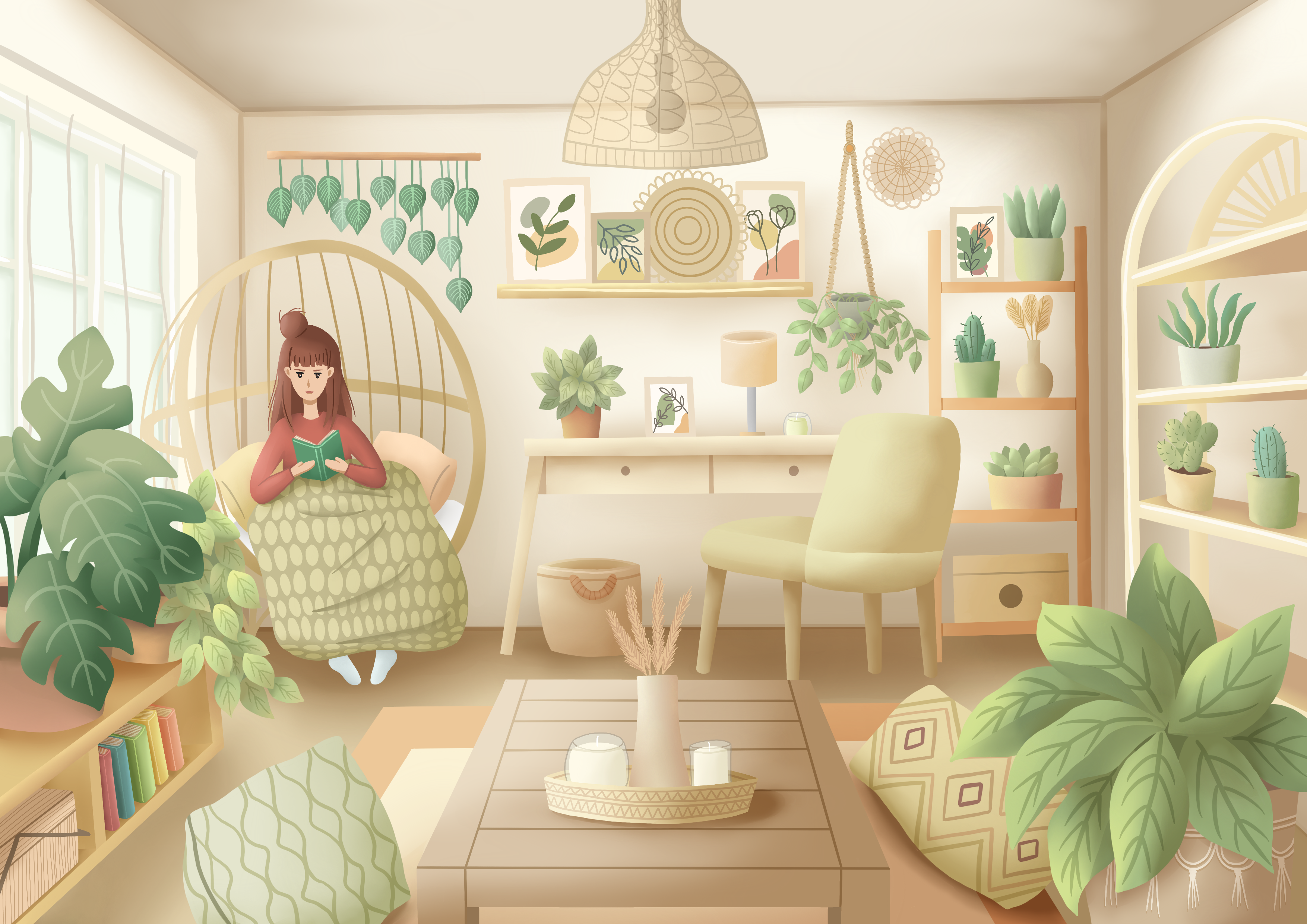 Cozy Sunlit Room - student project
