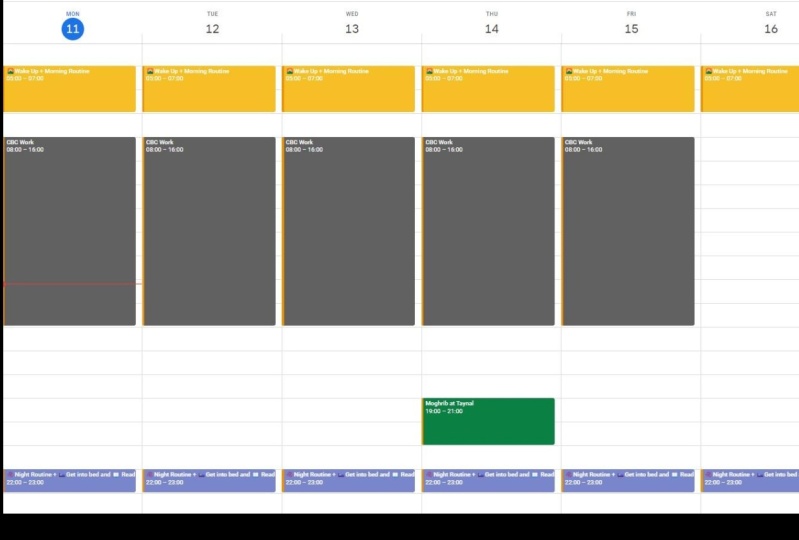 Google Calendar Time Blocking