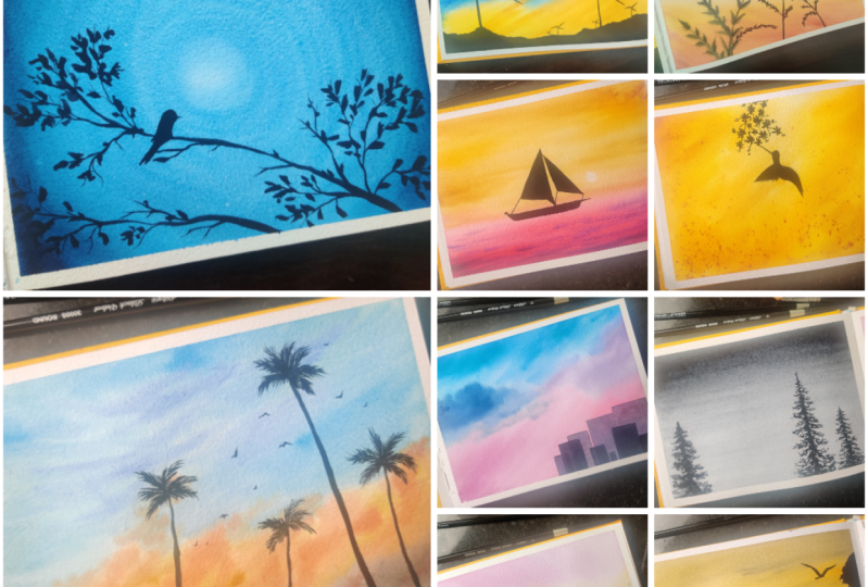Watercolour Silhouettes with Swathi