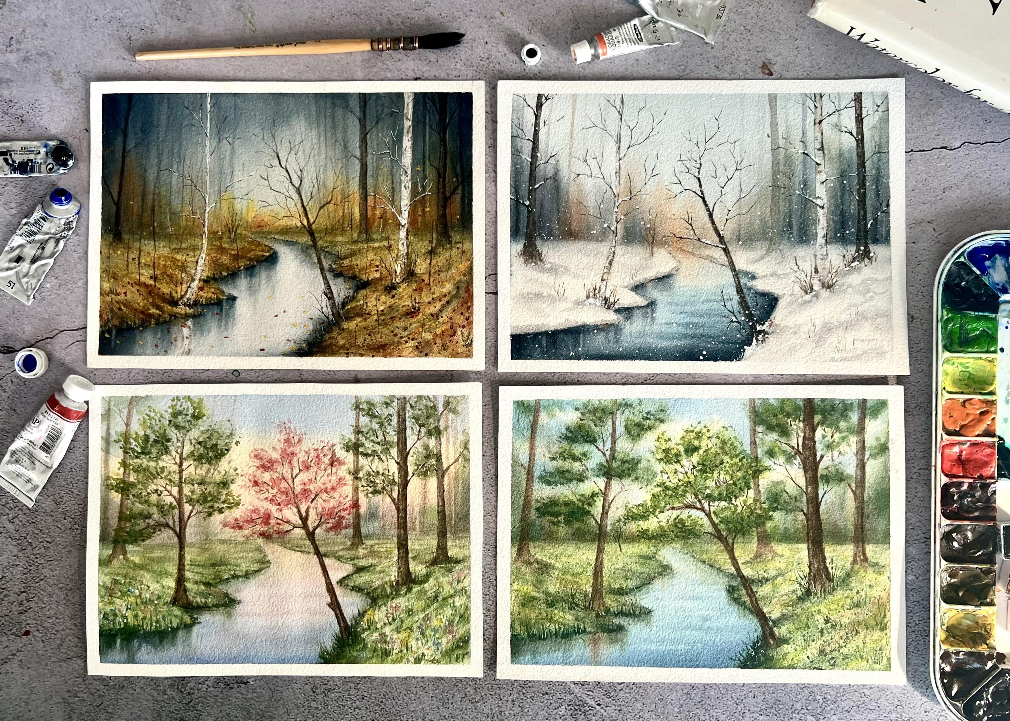 Four Seasons Landscapes - student project