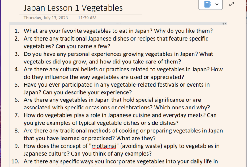 English as a Second Language Onenote