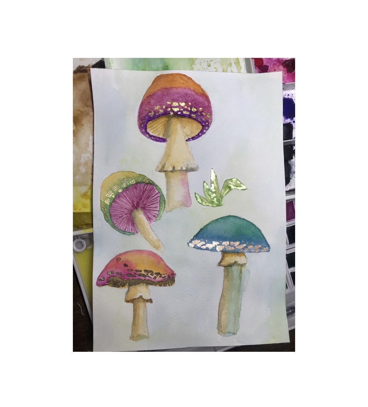 Hongos en acuarela - student project