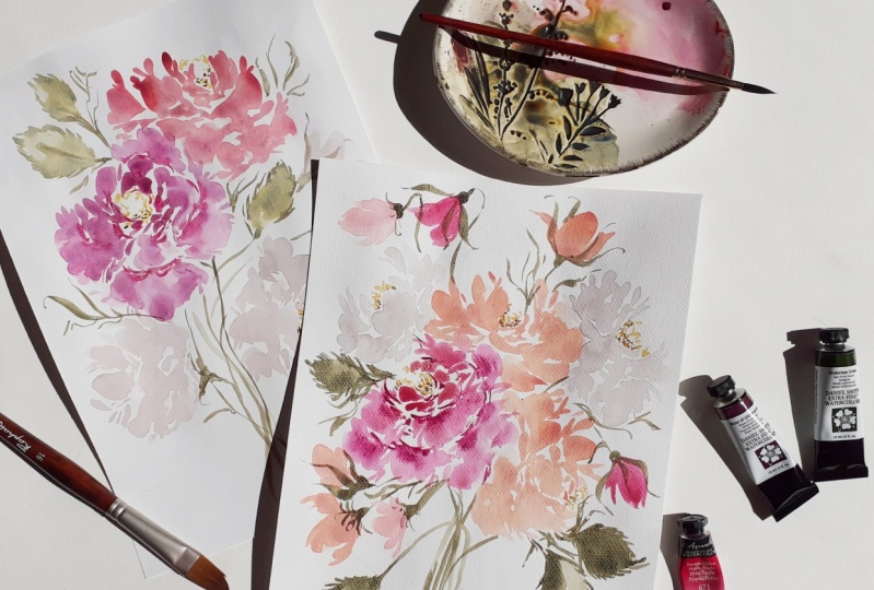 Loose climbing roses