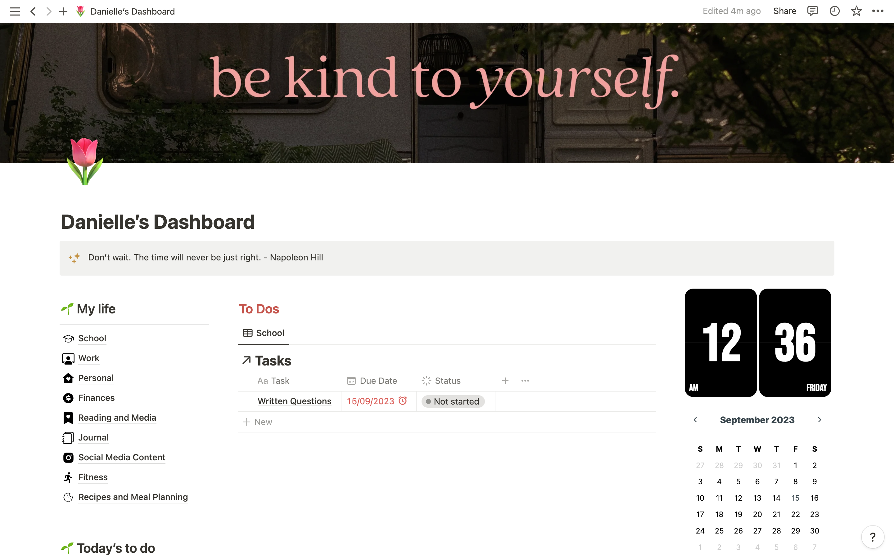 Danielle's Dashboard - student project