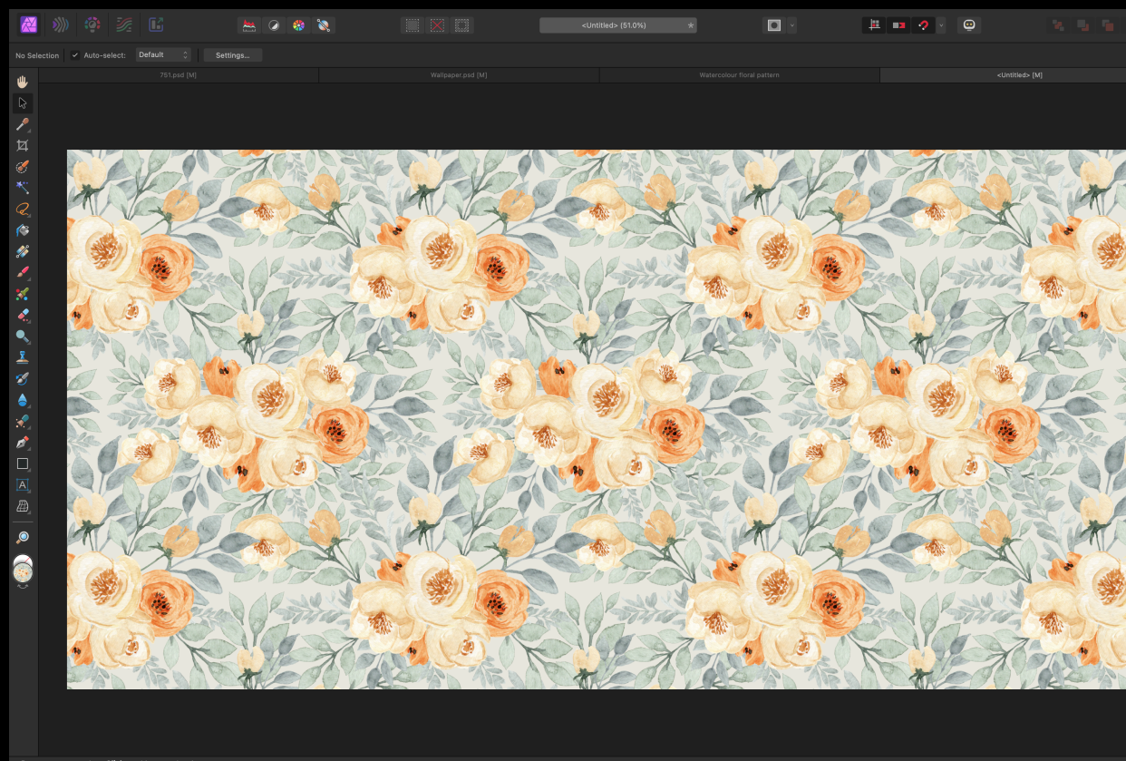 Watercolour Florals - student project
