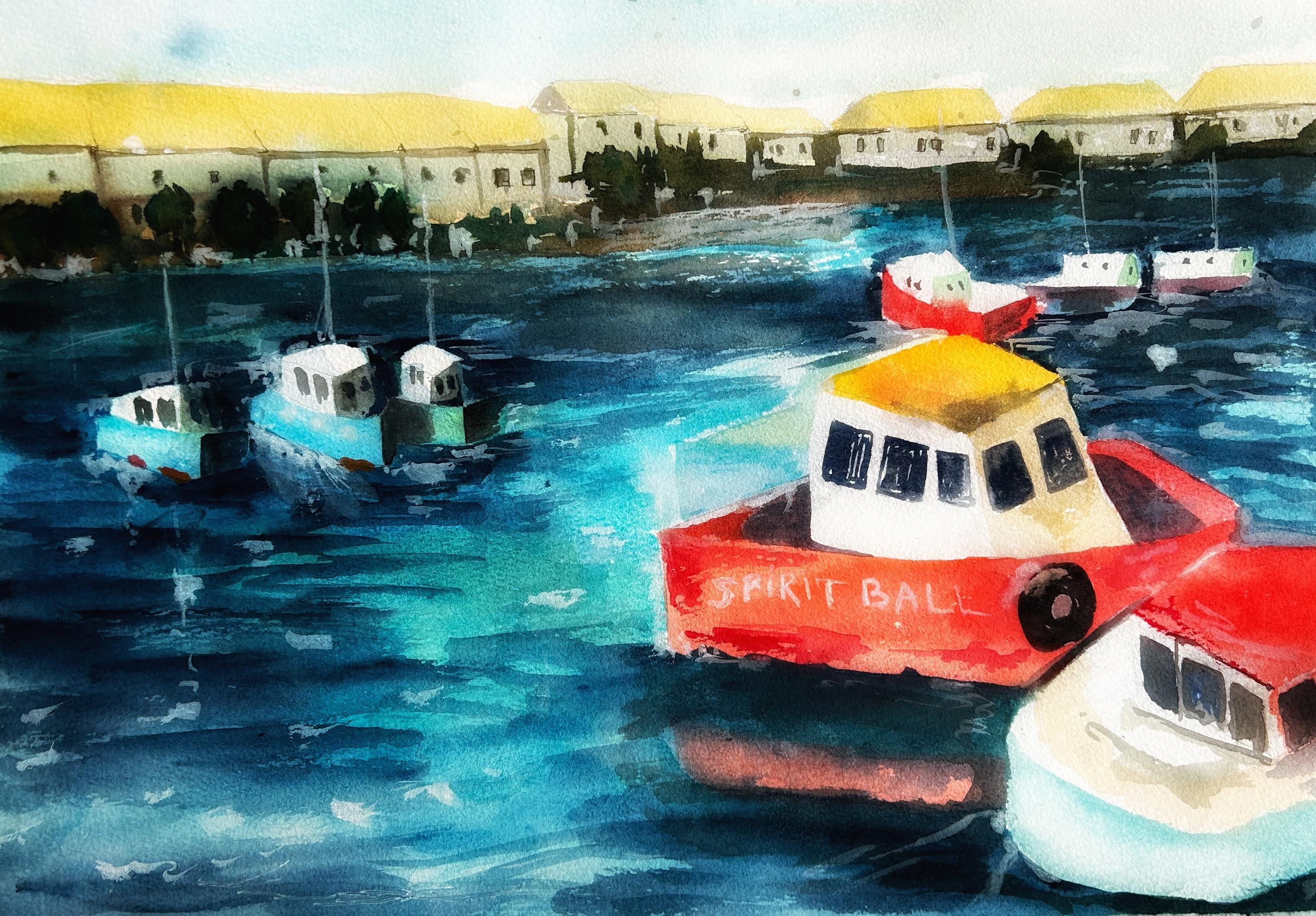 Painting Boats and Water - student project