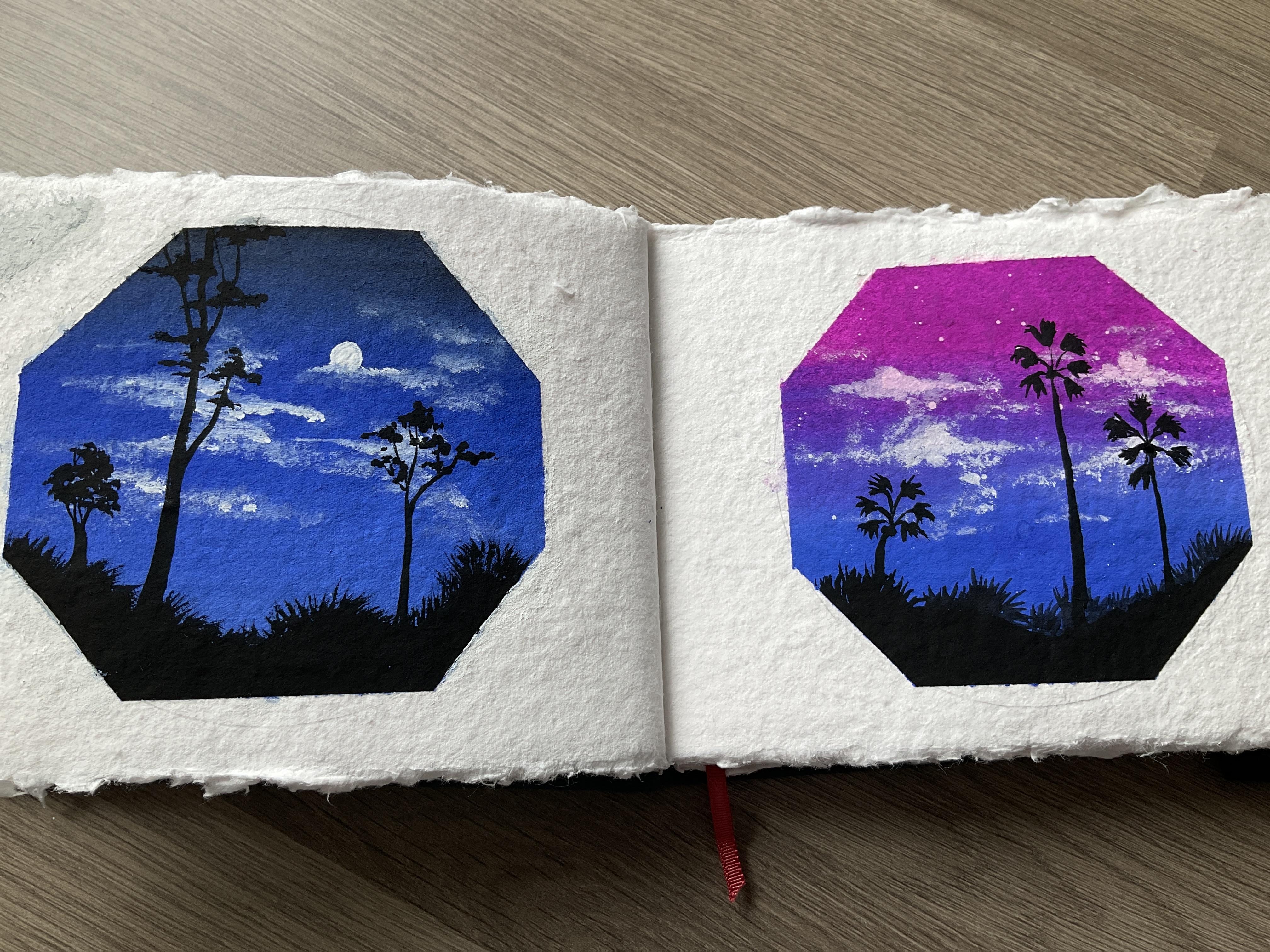 Gouache Coasters - student project