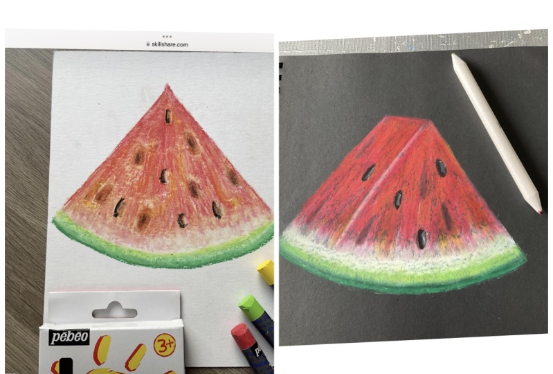 Oil pastel water melon