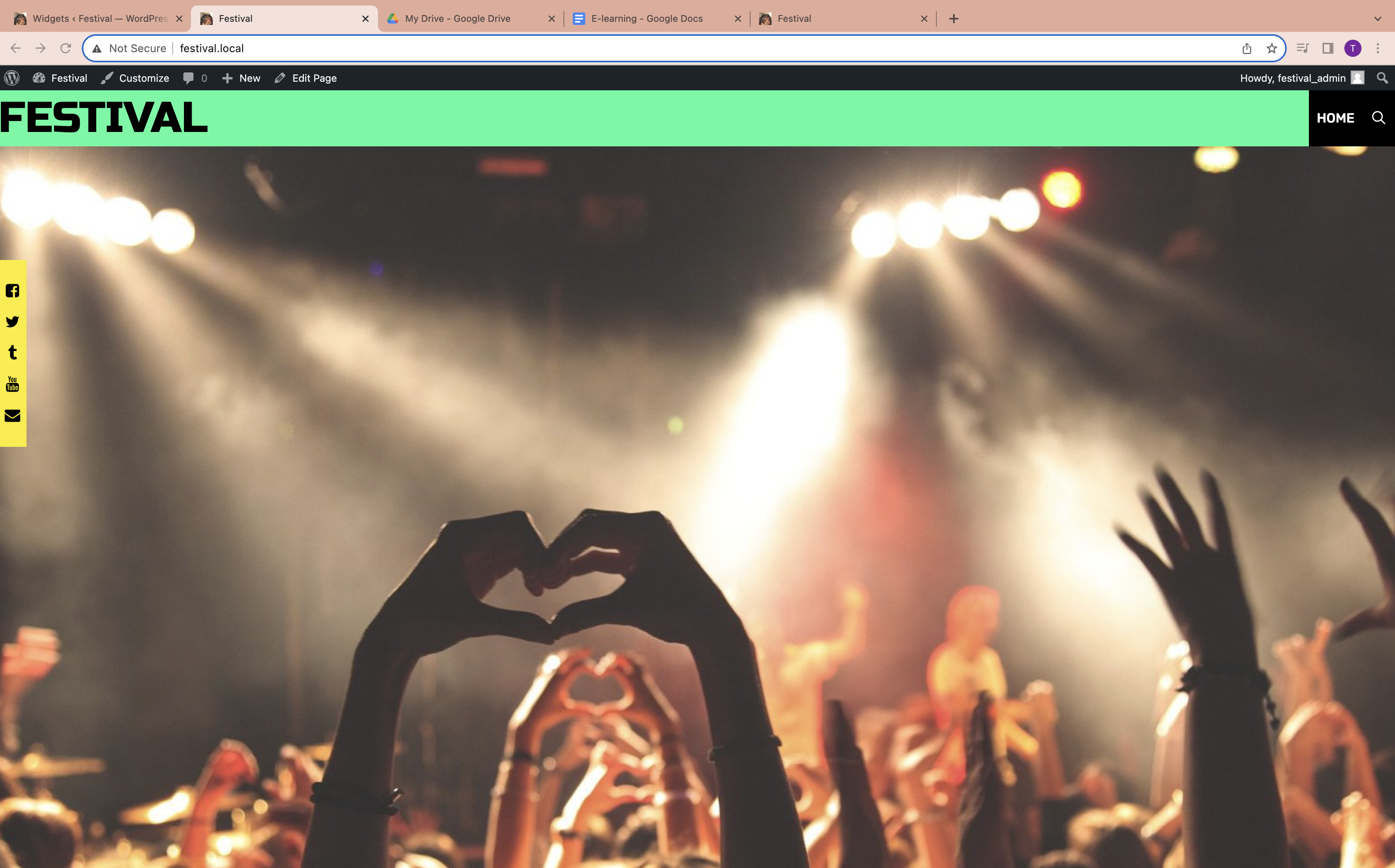 Project 1: Festival website