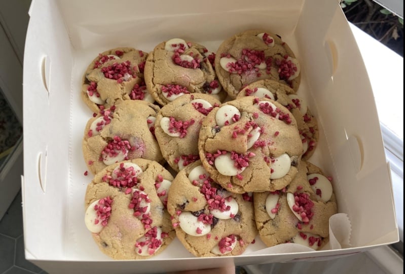 White Chocolate Raspberry Cookies
