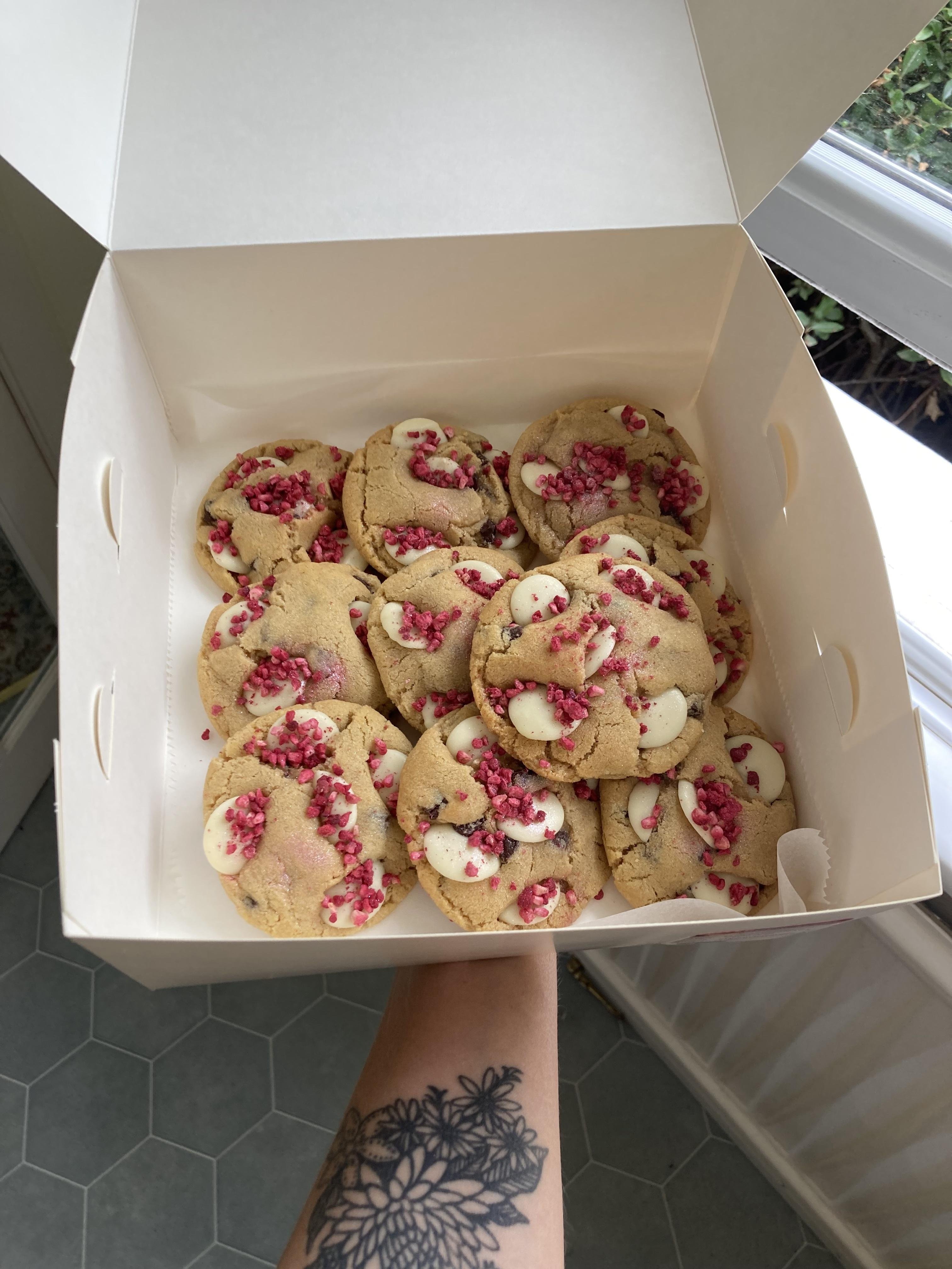 White Chocolate Raspberry Cookies - student project