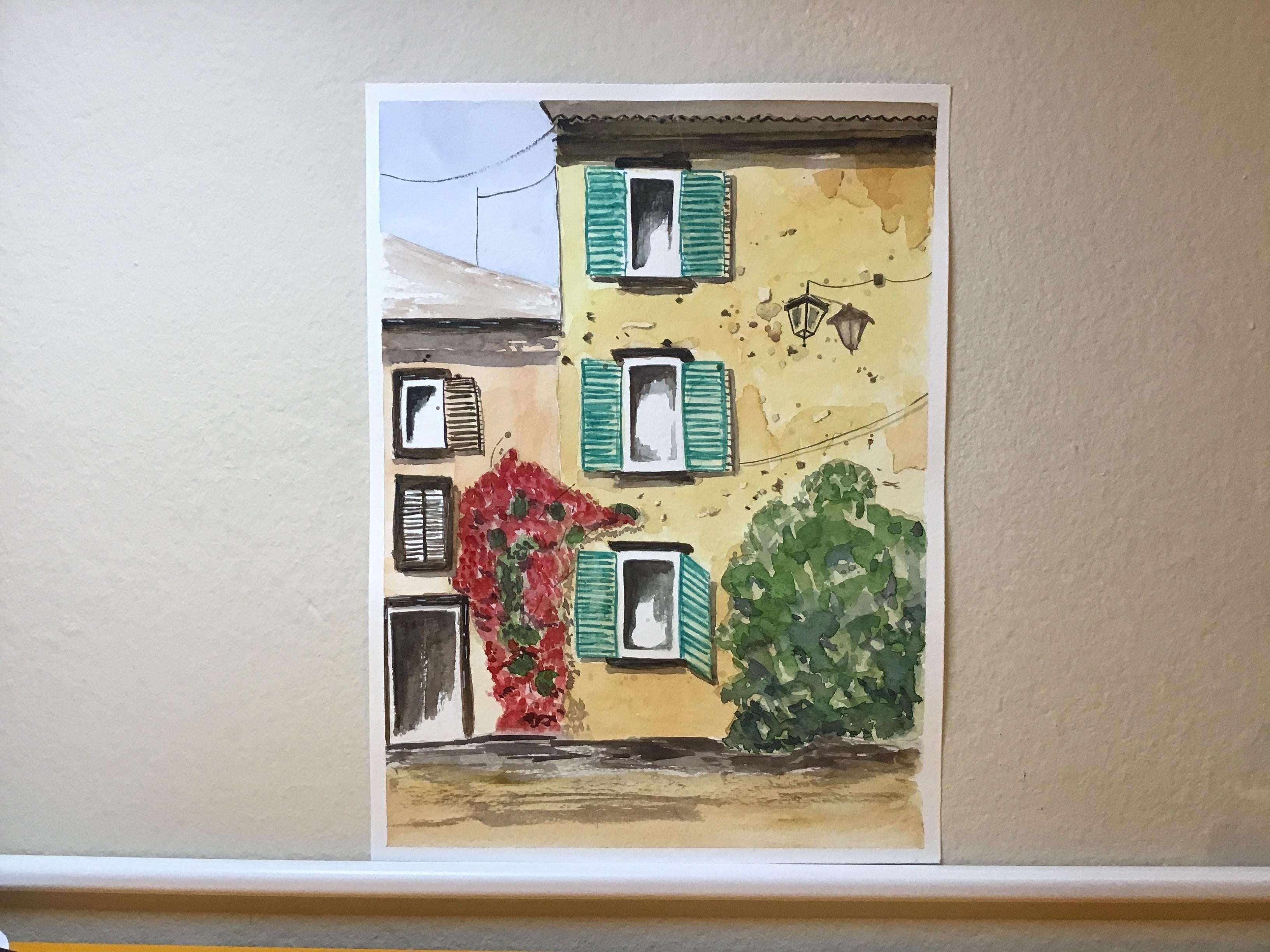 Fachada con buganvillas - student project